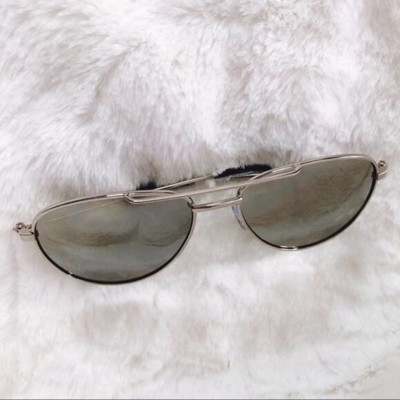 Remy Silver Mirrored Aviator Sunglasses - Picture 1 of 9